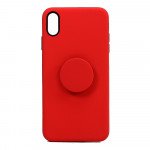 Wholesale iPhone Xs / X Pop Up Grip Stand Hybrid Case (Red)